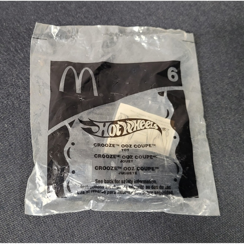 VTG 2004 McDonald's Hot Wheels Crooze Ooz Coupe #6 Happy Meal Toy - NIP Sealed